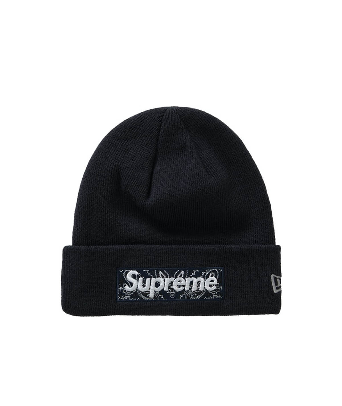 Supreme x New Era Bandana Box Logo Beanie Black – Chaptr One